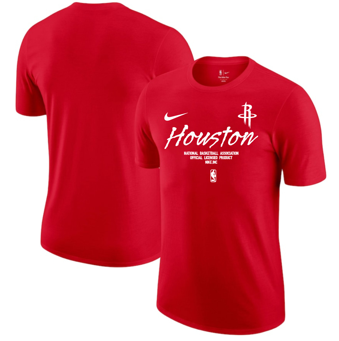 Men 2025 NBA Houston Rockets Red Nike T shirts style 3-0